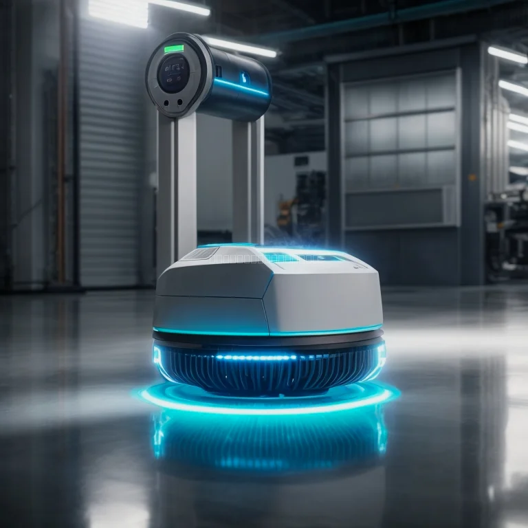 AI-gesteuerte Reinigungsmaschine im Einsatz